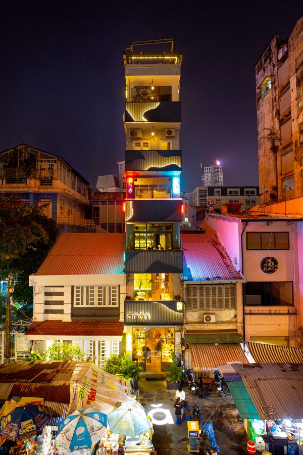 Exterior view by night of Anan Saigon.